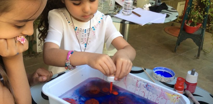 8 Temmuz 2016 Çocuk Hobi Resim-Ebru Sanatı Çalışmaları